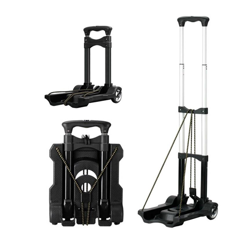 Car Folding Carrier Cart Trolley Luggage Cart Use At Home Small Portable Shopping Trolley Car Retractable Trailer Handca