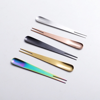 Stainless Steel Fruit Fork Ice Cream Spoon Multicolor
