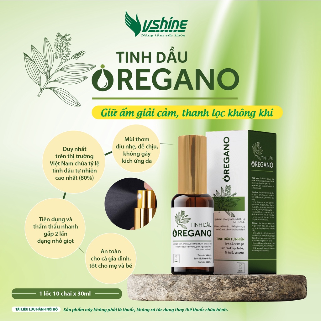 Tinh Dầu Oregano - Chai 30ml - Giúp Bảo Vệ Cơ Thể, Giảm Nguy Cơ Sổ Mũi, Cảm Cúm, Ho Do Lạnh