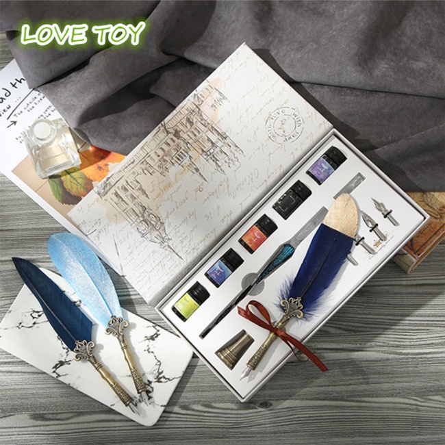 Set Bút Chấm Lông Vũ Thủy Tinh Pha Lê Nkodok