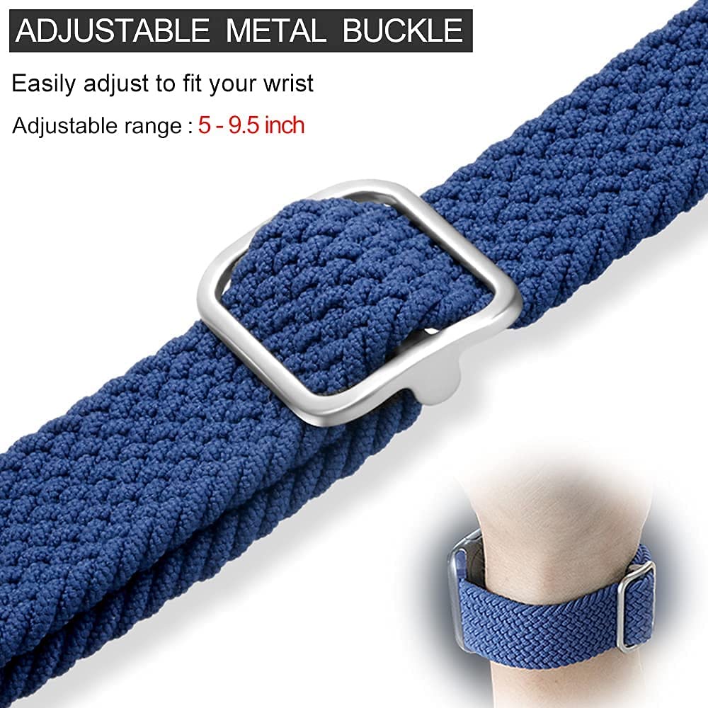 Dây Đeo Đồng Hồ Bằng Nylon Co Giãn Điều Chỉnh Được Cho Apple Watch 41 / 40 / 38mm 49 / 45 / 44 / 42mm Series Ultra / 8 / 7 / SE / 6 / 5 / 4 / 3 / 2 / 1