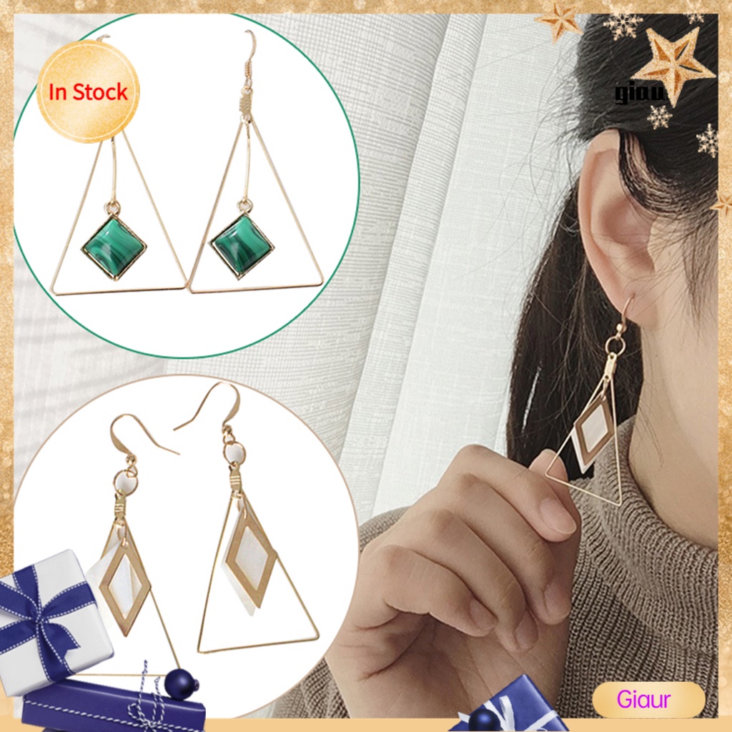 Khuyên Tai Móc Hình Tam Giác Sáng Tạo Cho Nữ