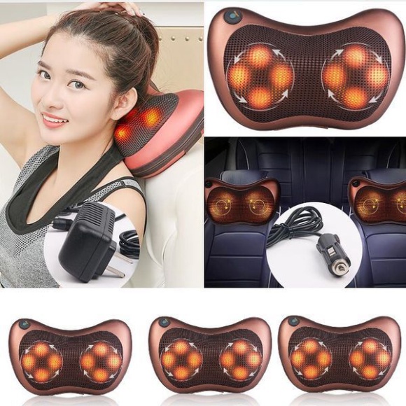 Gối Massage Hồng Ngoại 8 Bi 2 Chiều Cao Cấp  - Máy, Gối Mát Xa Cổ Vai Gáy Công Nghệ Nhật Bản