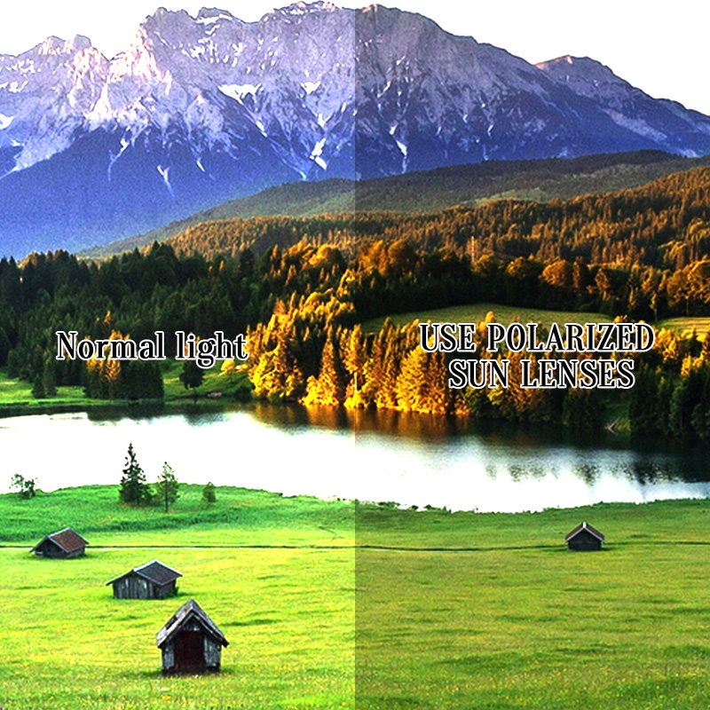 Kính Mát Chống Nắng Phân Cực Mặt Vuông Siêu Nhẹ Thời Trang Cho Nam Và Nữ