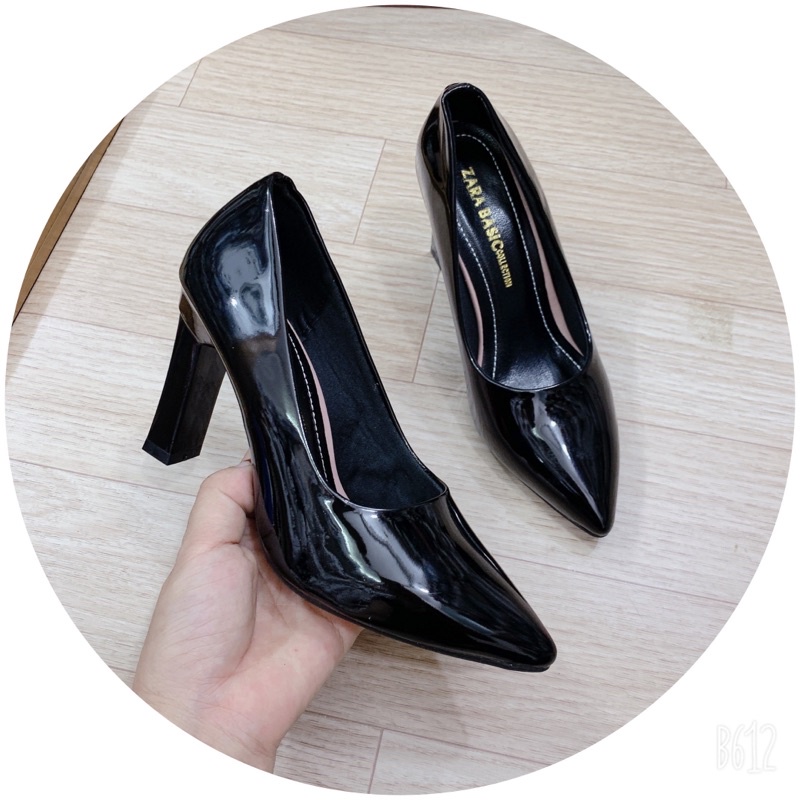 Giày cao gót 9 phân da lì cao cấp siêu êm mềm dễ đi-giày cao gót đế cao su