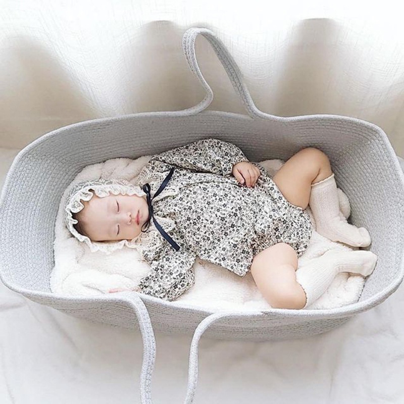 Túi Ngủ Bằng Dây Cotton Bện Dùng Để Địu Em Bé Sơ Sinh