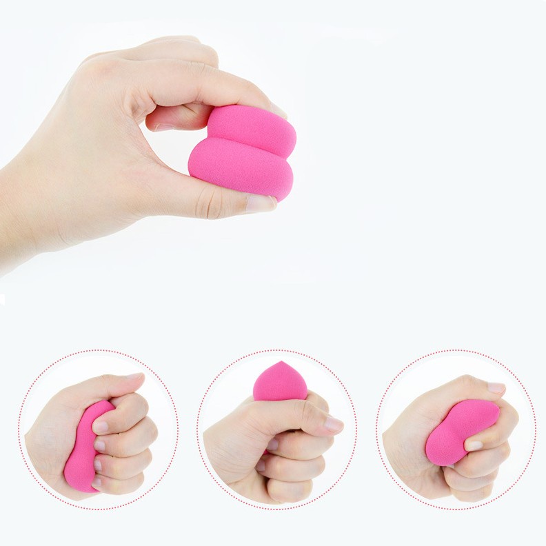 Bông mút tán kem nền hình giọt nước, hồ lô, vát mềm mịn