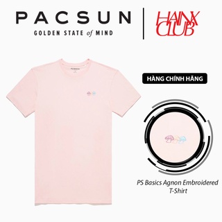 Áo Thun Pacsun Tay Lỡ Form Rộng Nam Nữ Thêu Hình Nấm Cute