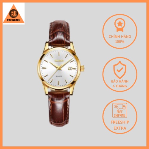 Đồng Hồ Nữ Dây Da Thời Trang Cao Cấp Chống Nước Viền Thép Không Gỉ - A06 - PDC WATCH