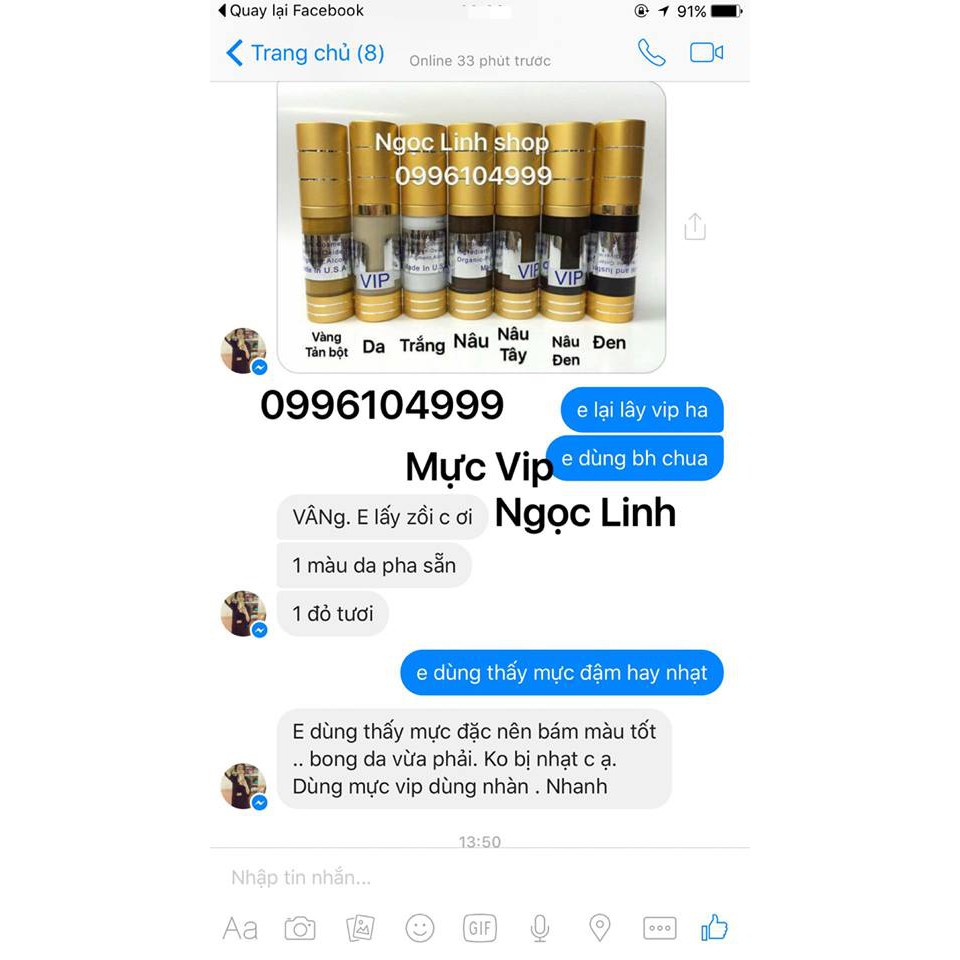 Mực xăm VIP