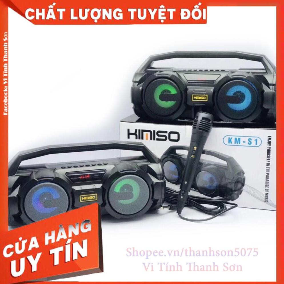 Loa Karaoke Bluetooth Xách Tay KM-S1 - Tặng Kèm 1 Mic Có Dây - Vi Tính Thanh Sơn