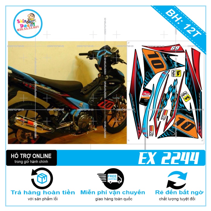 TEM RỜI EX 2011 SỐ 10 CHẾ MÀU -- SHIN DECAL 2