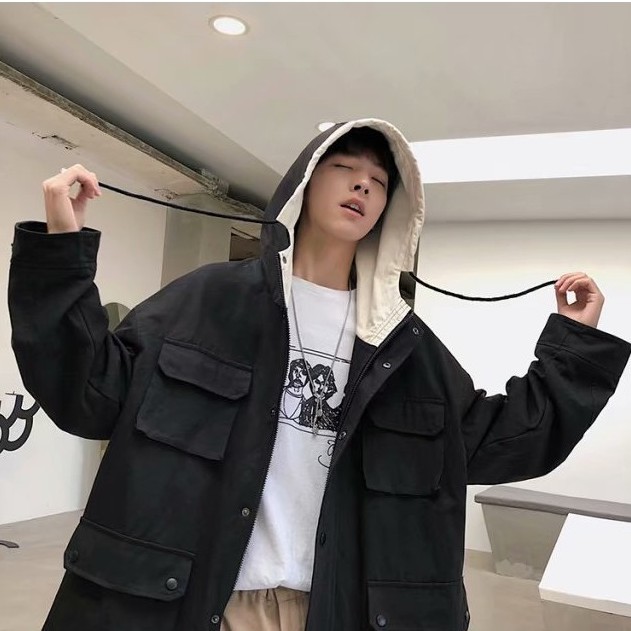 Áo Khoác Hoodie Kiểu Hồng Kông Thiết Kế Trẻ Trung Cho Các Cặp Đôi Cỡ M-2Xl | BigBuy360 - bigbuy360.vn