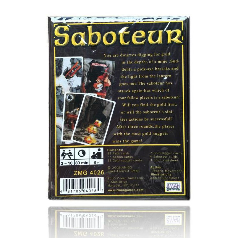 Bộ Thẻ Chơi Game Saboteur Phiên Bản 1 + 2 0512