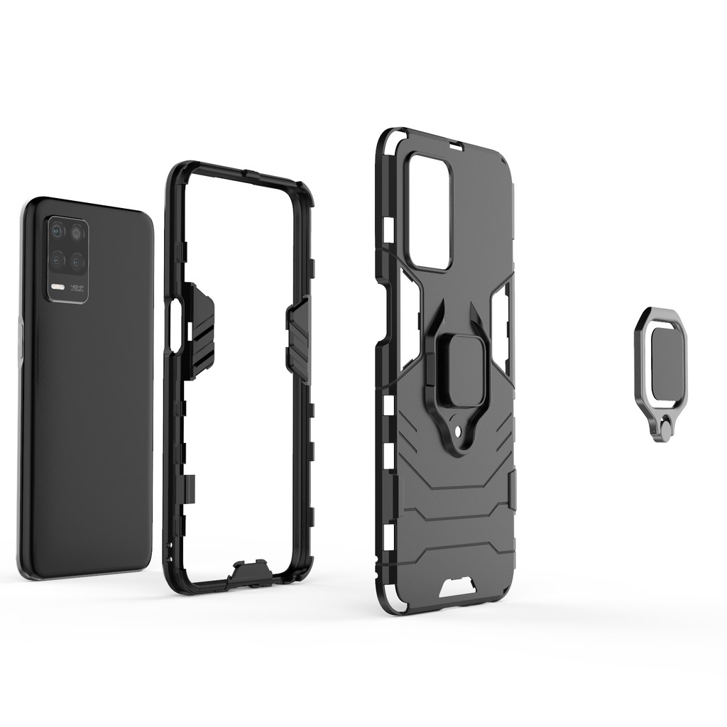 Ốp lưng Realme Q3 / Realme 8 5G / Realme V13 Iron Man Iring chống sốc giá đỡ thời trang cao cấp
