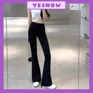 Quần ống loe nữ cạp cao dáng dài, quần legging nữ ôm ống loe from xinh tôn dáng