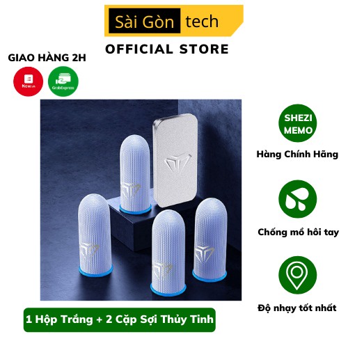 Bao tay chơi game Memo, Shezi sợi bạc cao cấp 2 ngón, găng tay chống mồ hôi các ngón hiệu quả cho game thủ chuyên nghệp