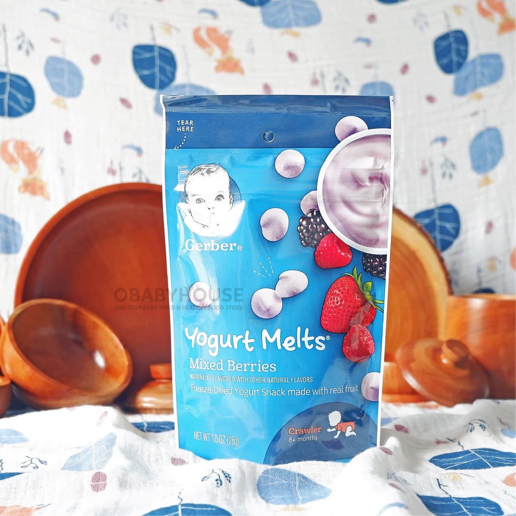 Sữa chua khô Gerber Yogurt Melts ăn dặm cho bé