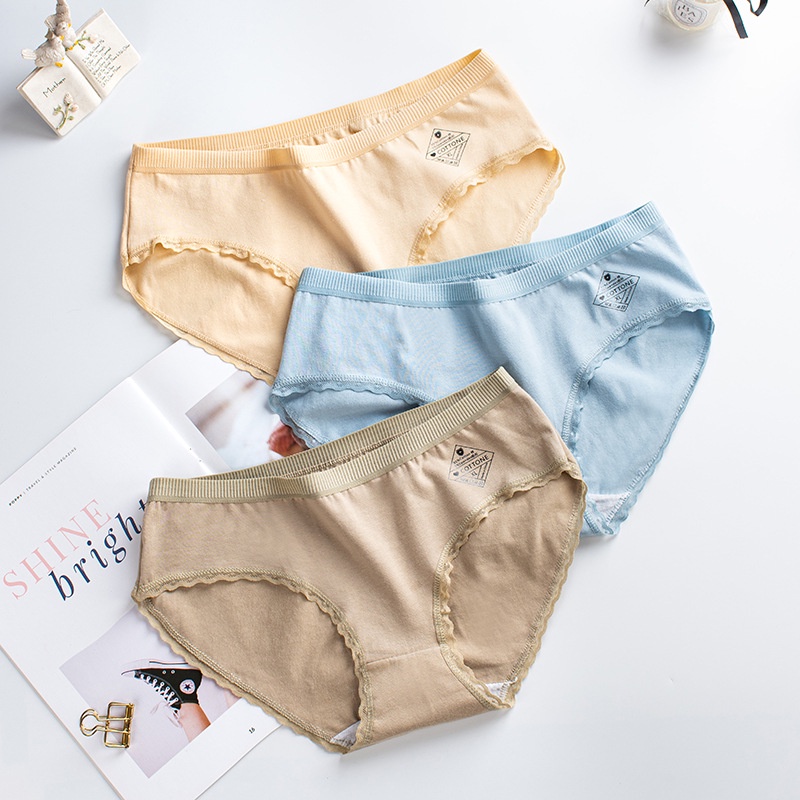 [Thanh Lý] Quần Lót Cotton Cao Cấp Cạp sọc Xuất Nhật có size KIMCHIBIKINI chip dễ thương kháng khuẩn QL070