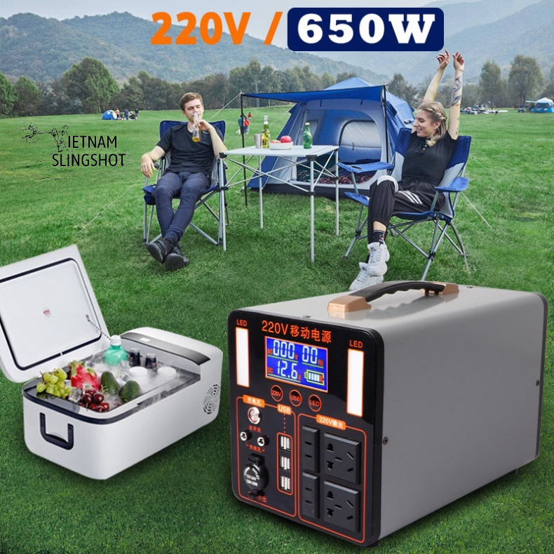 Trạm sạc dự phòng di động - nguồn điện di động du lịch dã ngoại 200.000-500.000 mAh sạc nhanh- nguồn ra 220V-DCP17