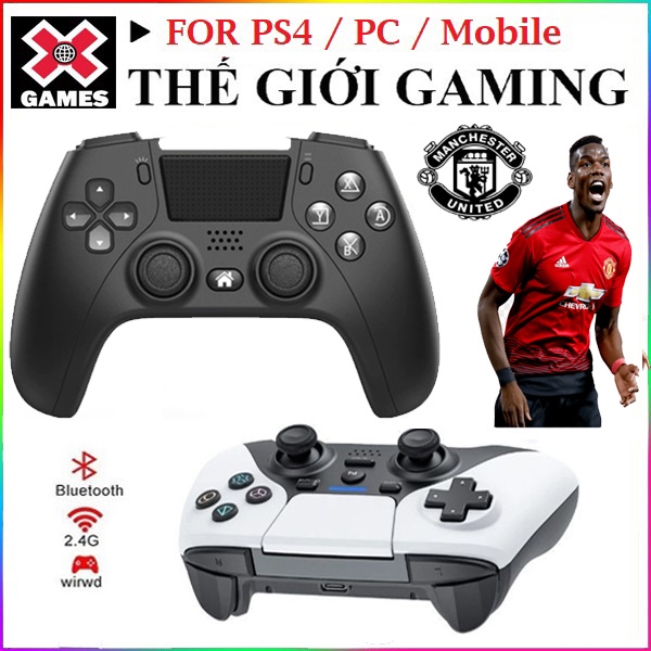 Tay cầm chơi game full skill FO4 P4 P05/S03 LED RGB, Tay cầm không dây chơi fifa online4 full skill cho PC/ Laptop/ TV