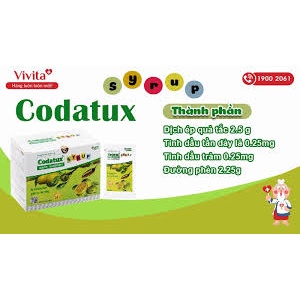 COMBO 10 GÓI SIRO HO CODATUX Thương hiệu: ADC  Siro Giảm Ho Codatux Syrup (h30 Gói)