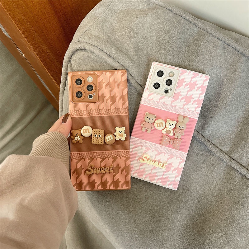 Ốp điện thoại hình thỏ 3D xinh xắn cho iPhone 12 13 11 Pro Max X Xs Max Xr 7 8 Plus Bgx5