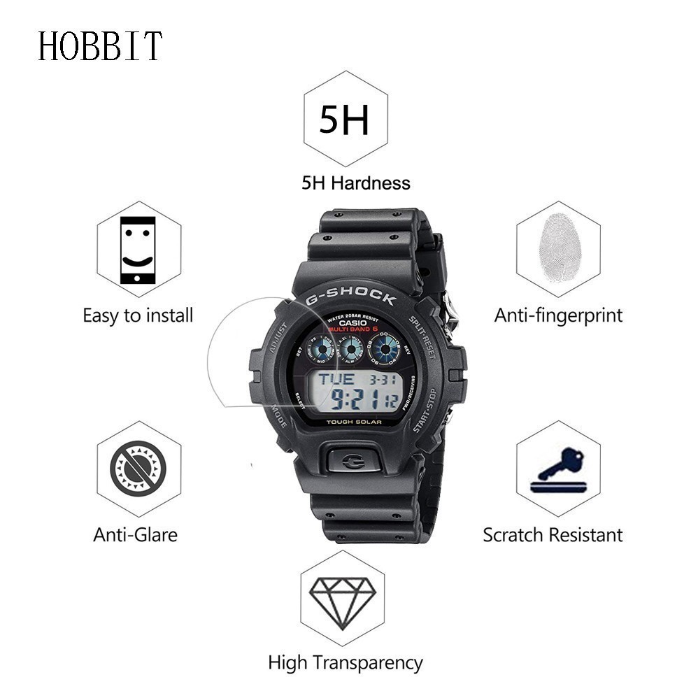 YIFILM 3PCS miếng dán bảo vệ màn hình đồng hồ LCD chống trầy trong suốt cho Casio G-Shock Dw6900 Gw6900 Gw7900 Gr8900