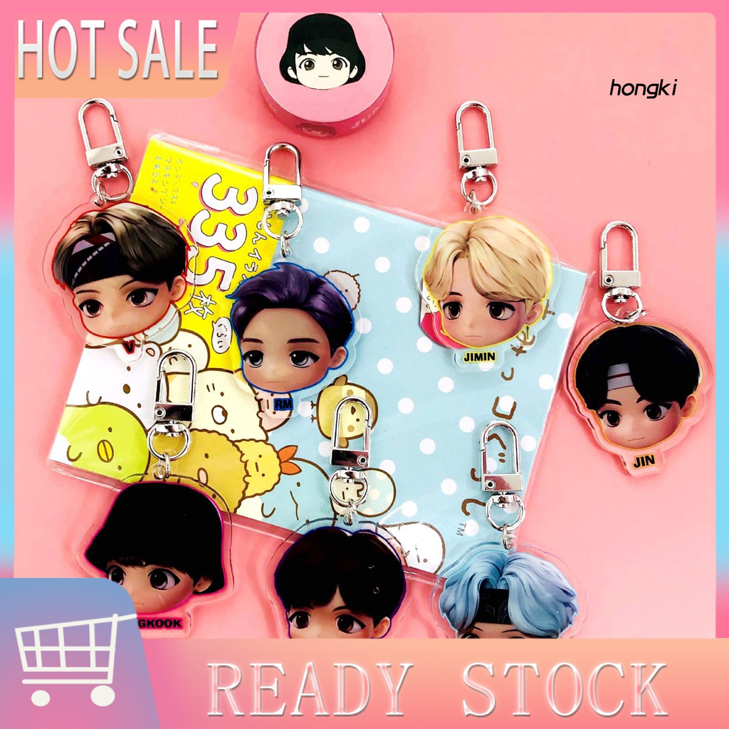 HON|BTS Kim Tae Hyung Acrylic Creative Keychain Cartoon Star Customized Ornaments