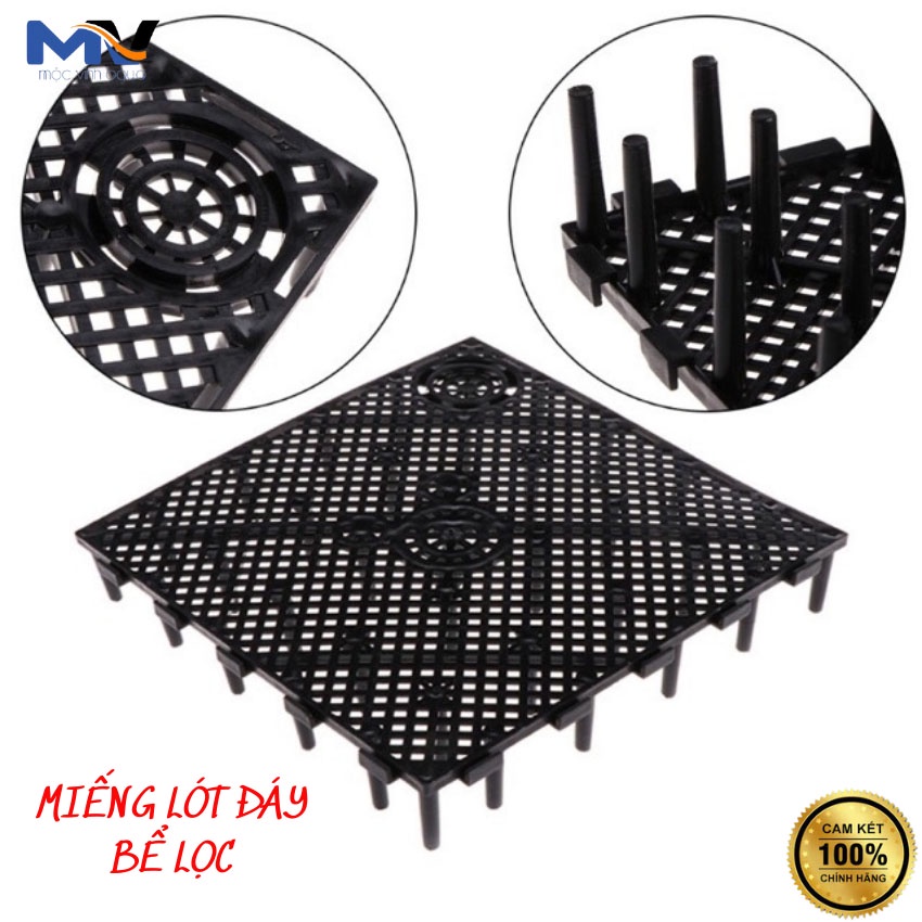 Tấm nhựa lót đáy bể lọc, tấm nhựa lót kê dưới đáy bể cá kích thước 14.5 x14.5 cm