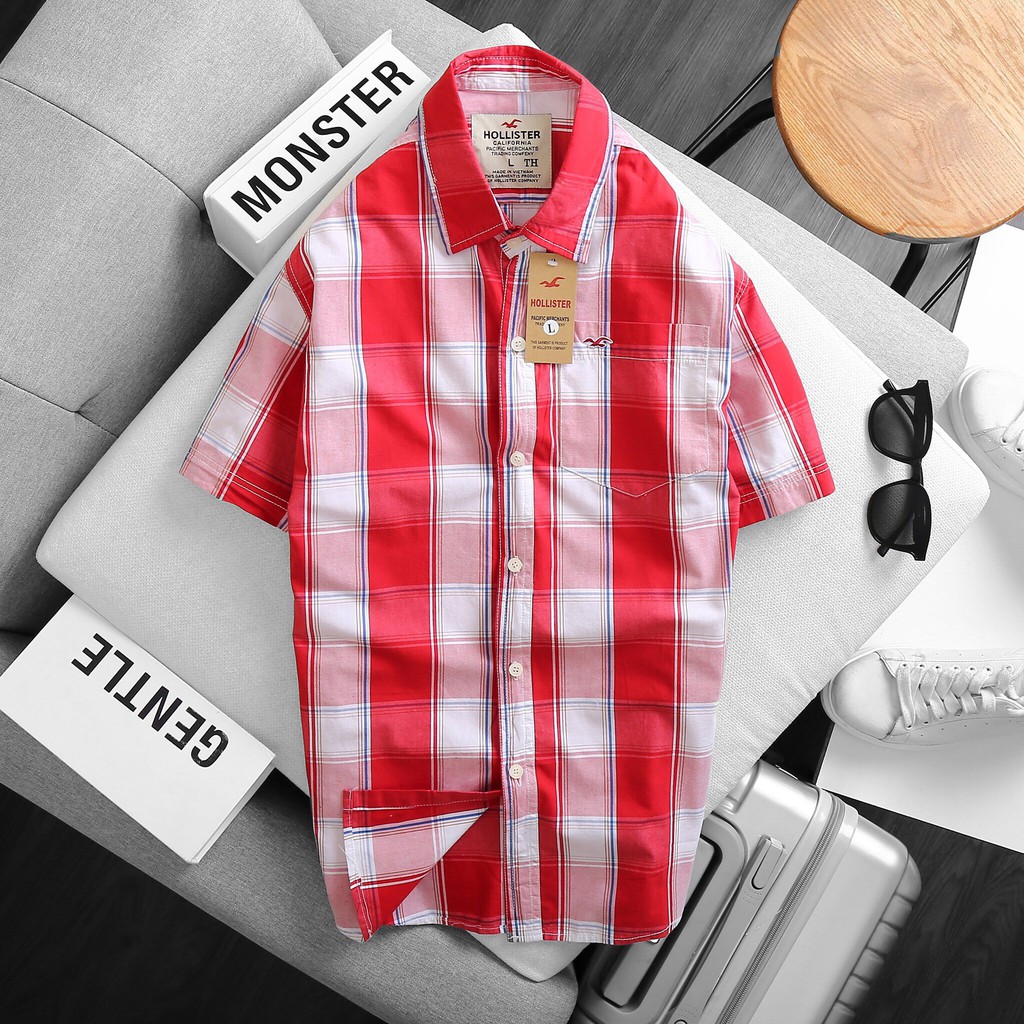 Áo Sơ Mi Nam Tay Ngắn Kẻ Sọc Vải Đẹp Bền Màu | BigBuy360 - bigbuy360.vn