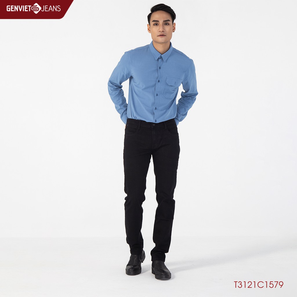 Áo Sơ Mi Dài Tay Nam Genviet T3121C1579