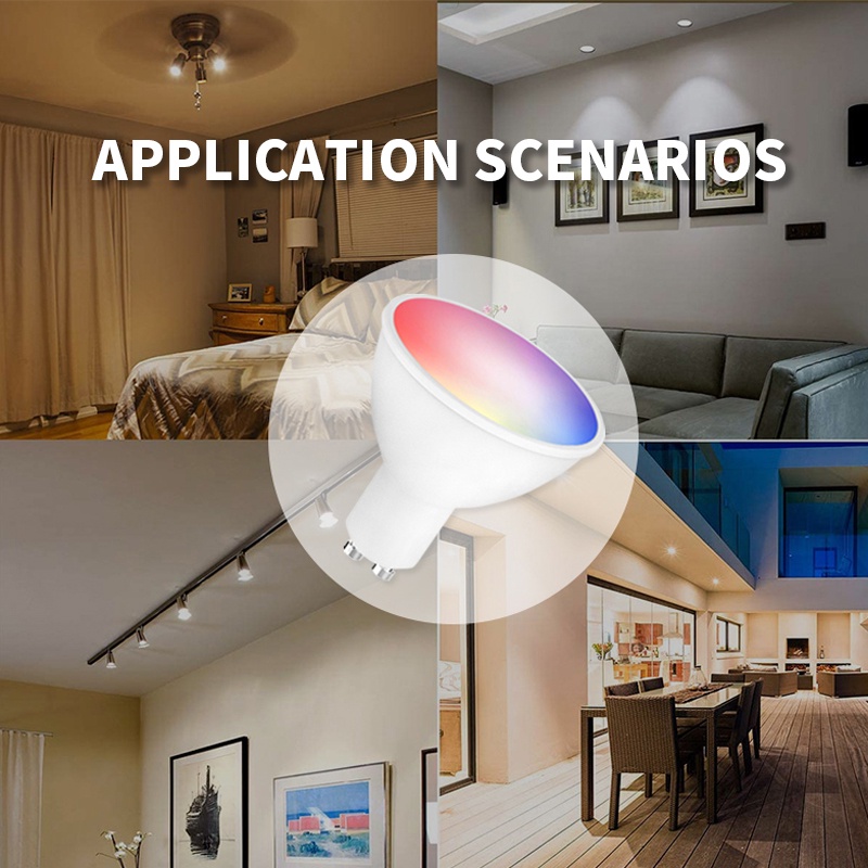 GOOGLE Bóng Đèn led Thông Minh wifi 3.5w gu10 rgb + Trắng Điều Khiển Bằng Giọng Nói Tiện Dụng