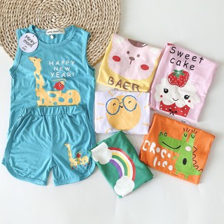 Bộ ba lỗ thun lạnh minkymom happynewyear