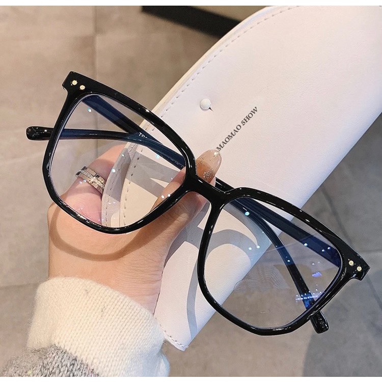 Mắt Kính Gọng Cận Đính 2 Chấm 651 Hot Trend Phong Cách Ulzzang Hàn Quốc Cá Tính - Hazo