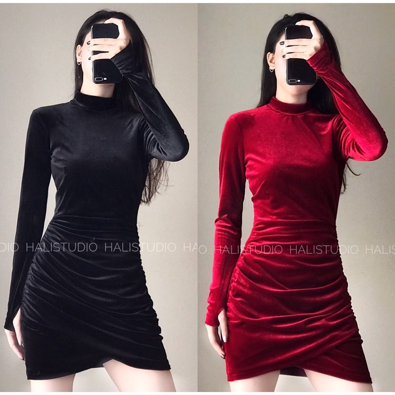 V05 - Váy nhung Hali.wears