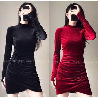 V05 - váy nhung hali.wears