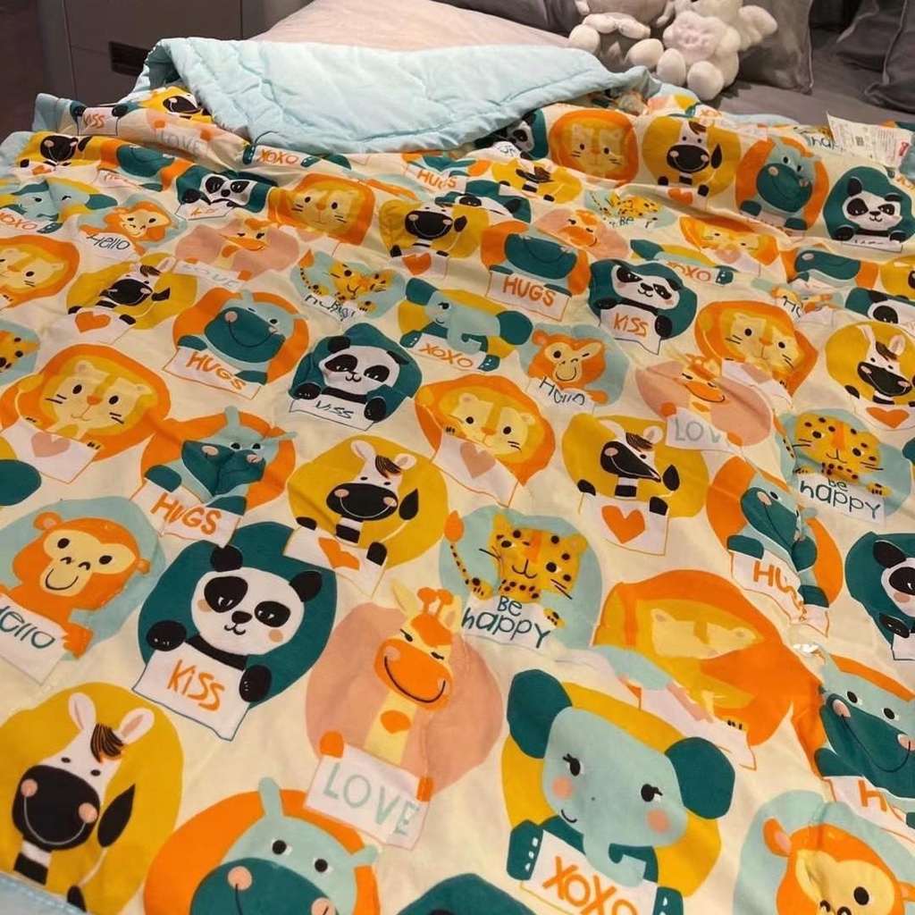 [Hàng HOT] Chăn trẻ em Mẫu chất cotton đũi cho bé đắp mùa hè thu Phim hoạt hình mềm nhẹ 120*150cm【Tennessee052】