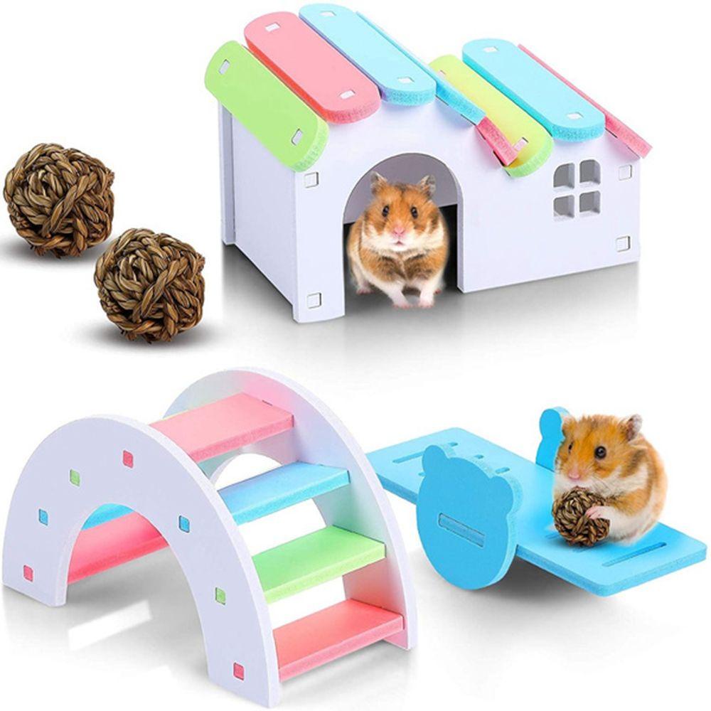 Elsweorth Đồ Chơi Nhà Cầu Vồng Tự Lắp Ráp Cho Chuột Hamster