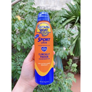 Chống nắng dạng xịt body banana boat sport sunscreen continuous spray spf100 pa++++170g