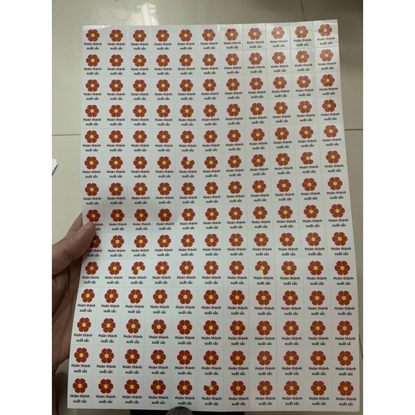 Sticker khen thưởng Tiếng Việt cho các bé thi đua học tốt