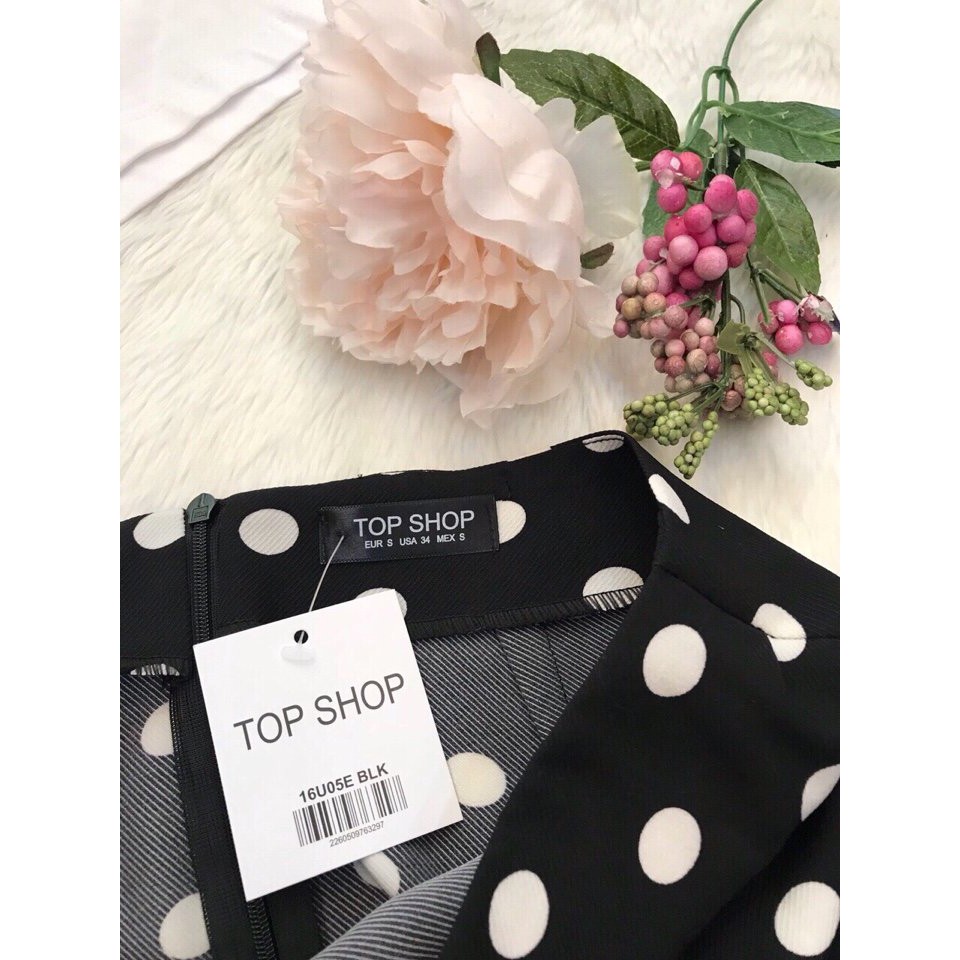 chân váy bút chì xẻ trước màu đen chấm bi 89 | BigBuy360 - bigbuy360.vn