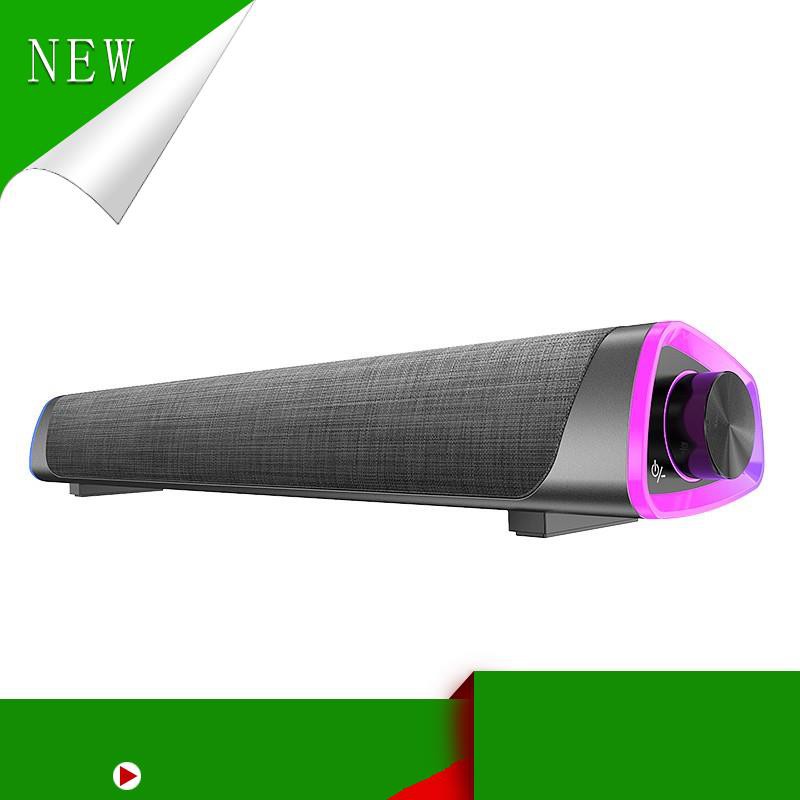 Loa để bàn có dây Niye V8 tích hợp đèn LED kết nối bluetooth và USB dành cho máy tính bàn/laptop/điện thoại