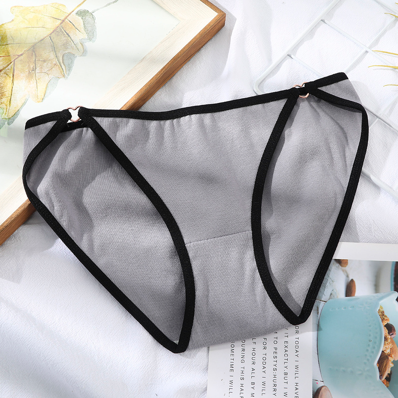 Quần lót LEVAO bằng cotton graphene màu đơn sắc eo thấp chống vi khuẩn cho nữ