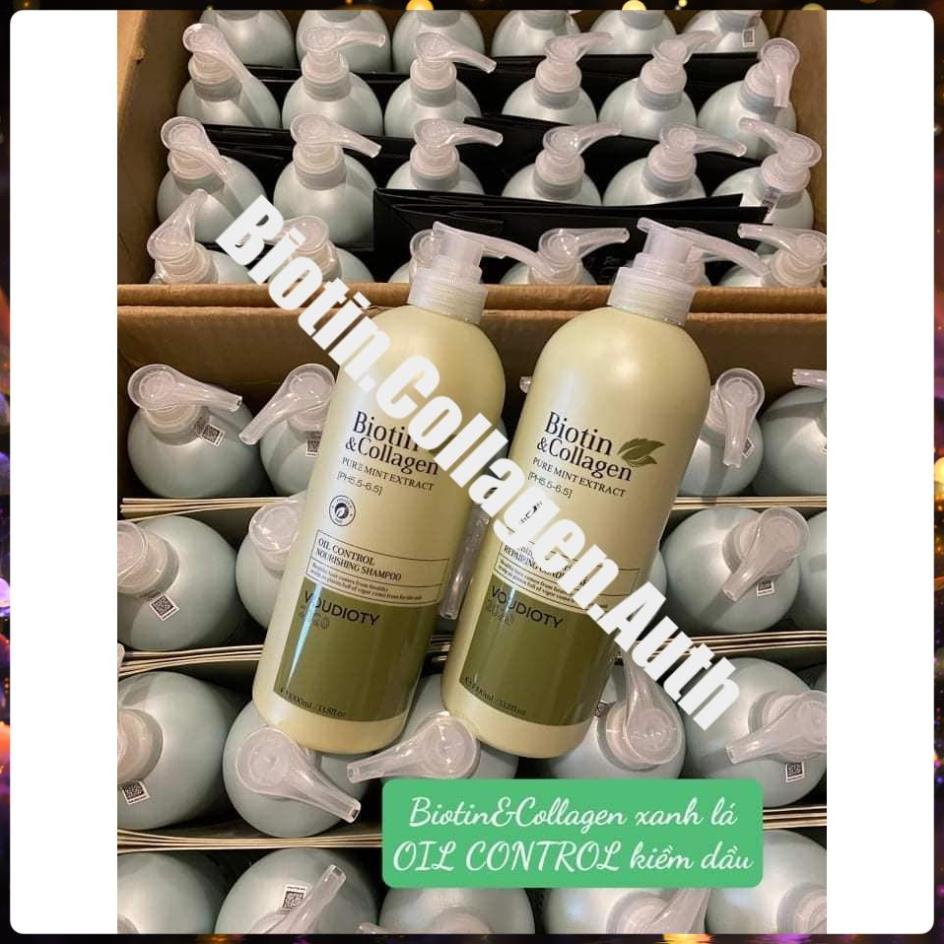 Biotin Collagen Xanh Lá🛑FreeShip🛑Biotin Collagen Xanh Lá | Phục Hồi Kiềm Dầu ⚜️Cặp Dầu Gội Xả Dung Tích 1000ML