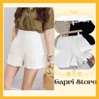 Quần Short vải nữ cạp cao-CAPRI STORE
