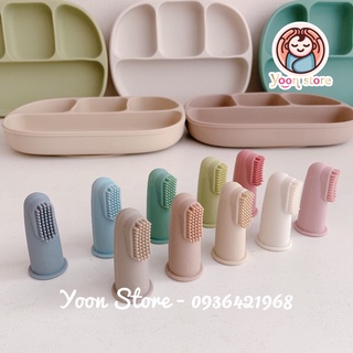 Bàn chải ngón tay Eco Silicone Tobé 2 chiếc siêu mềm mại và an toàn cho bé