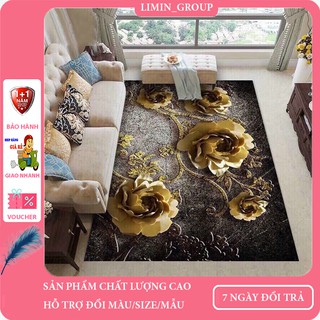Thảm Trải Sàn Bali trang trí phòng khách kích thước 1m6×2m3 thảm nỉ trải sàn loại dày mặt sau chống trơn trượt