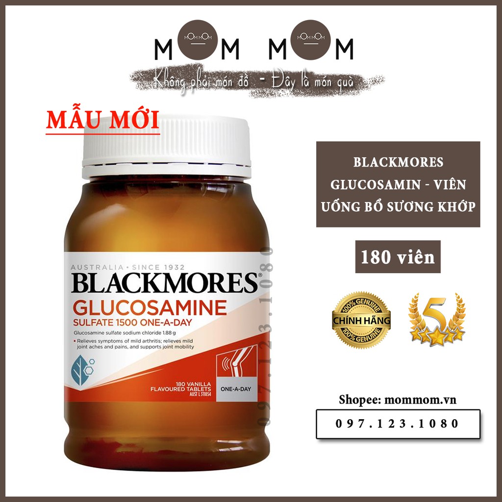 (Mẫu mới nhất) Viên Uống Bổ Xương Khớp Blackmores Glucosamine 1500mg Của Úc 180 Viên | Mommomvn.com