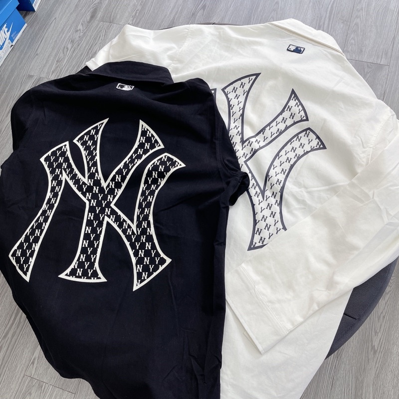 ⚡️[Hight Quality] - Áo Sơ Mi MLB Classic Monogram Big Logo Shirt NY Yankees, Áo sơ mi MLB